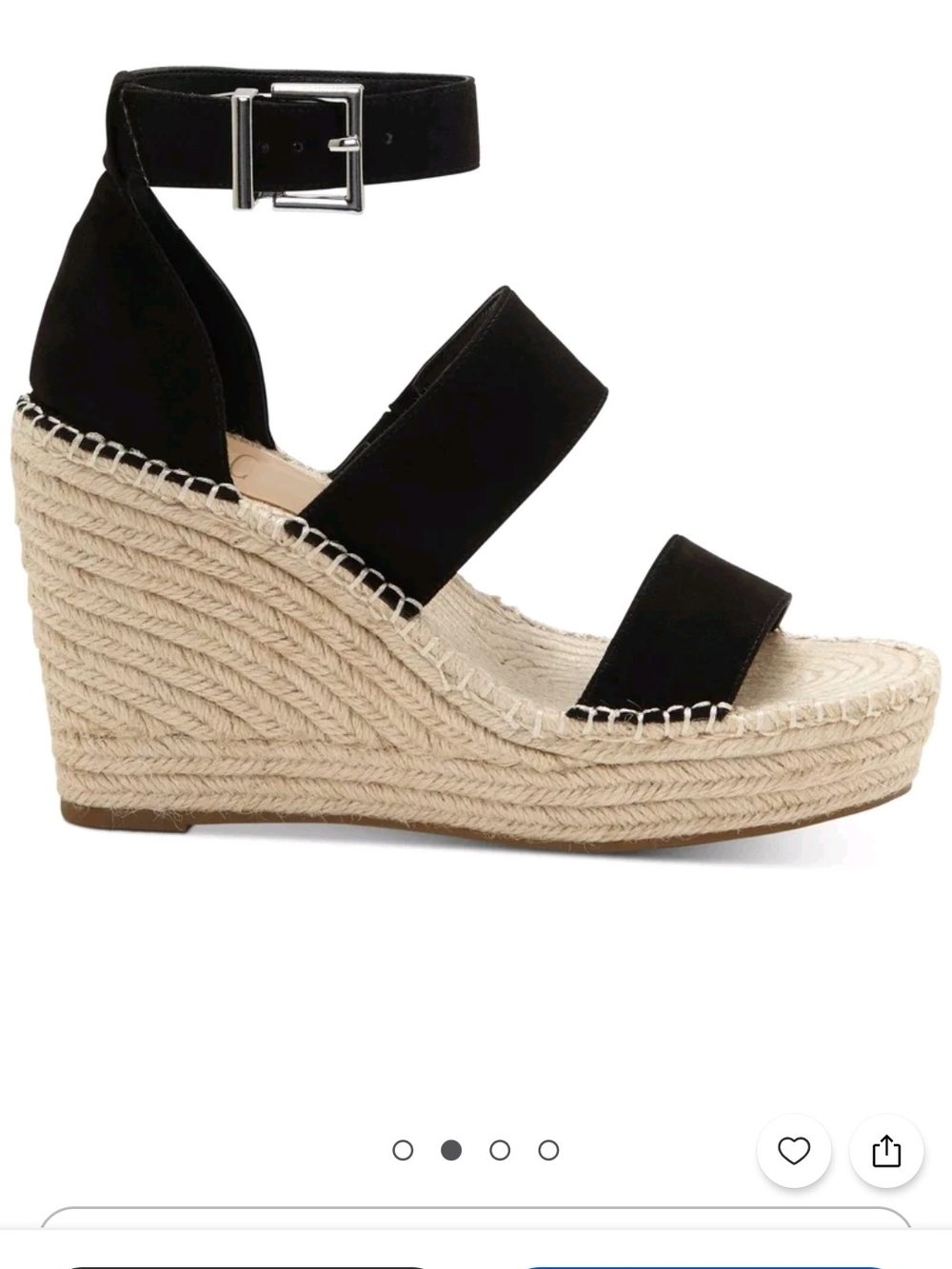 INC International Concepts Black Espadrille Ankle-Strap Sandals